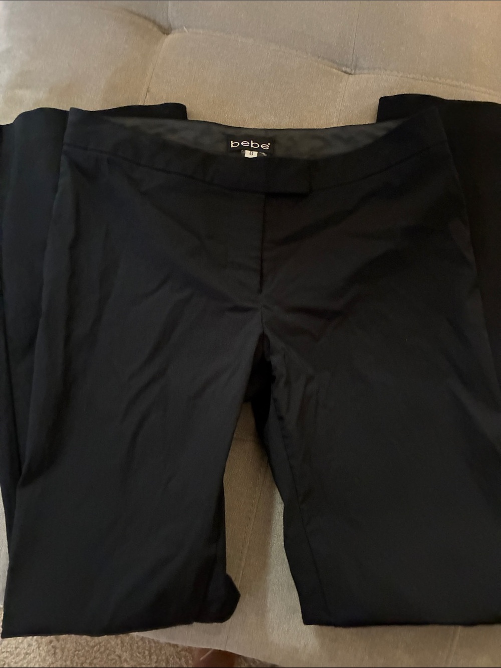 bebe Black Straight-Leg Dress Pants